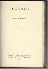 Islands. Poems, 1930 - 1932