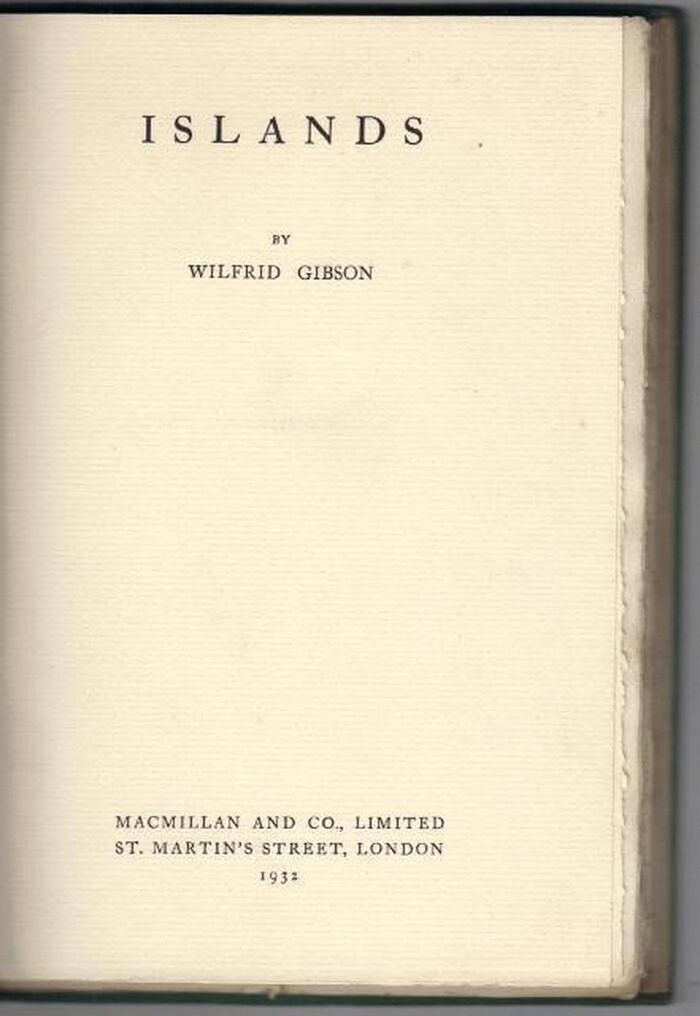 Islands. Poems, 1930 - 1932 Image