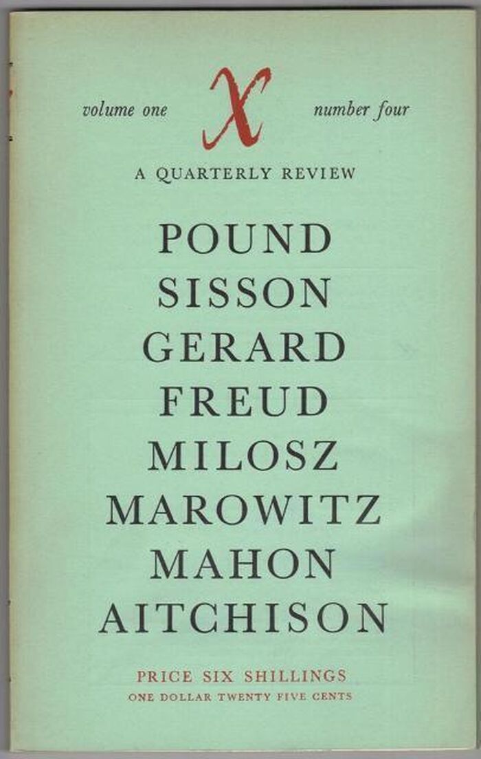 'X ' A Quarterly Review. Volume One Number Four Image