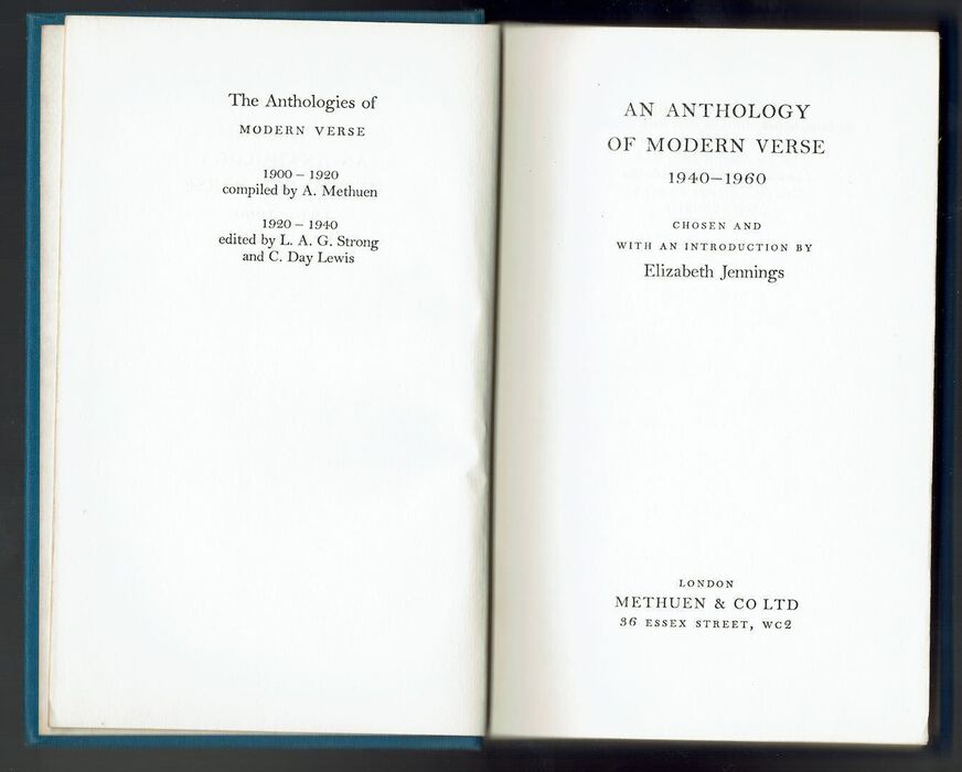 An Anthology of Modern Verse  1940-1960. Image