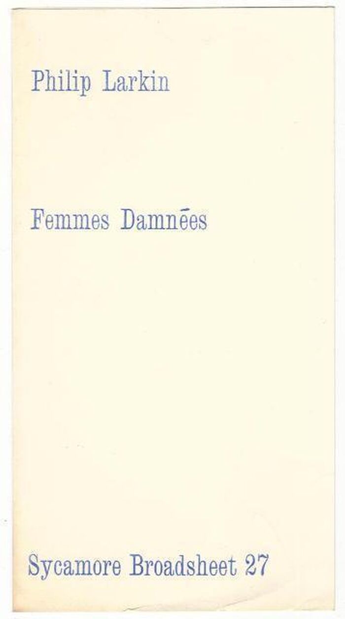 Femmes Damnées. Sycamore Broadsheet No.27 Image
