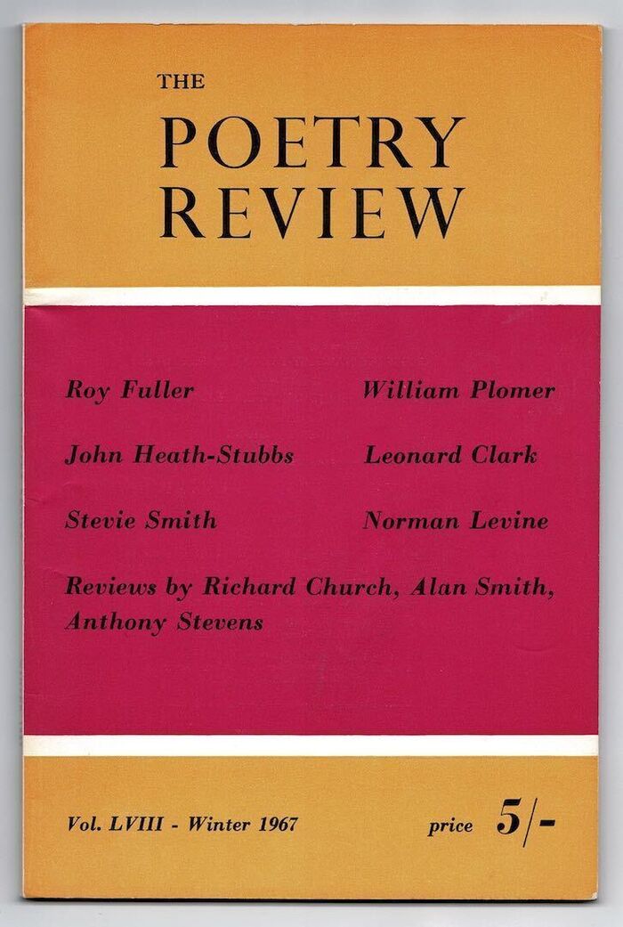 The Poetry Review Vol. LVIII. Number 4 - Winter 1967 Image