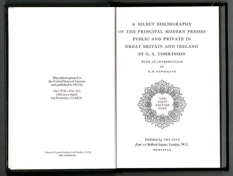A Select Bibliography of the Principal Modern Presses, Public and Private, in Great Britain. Image