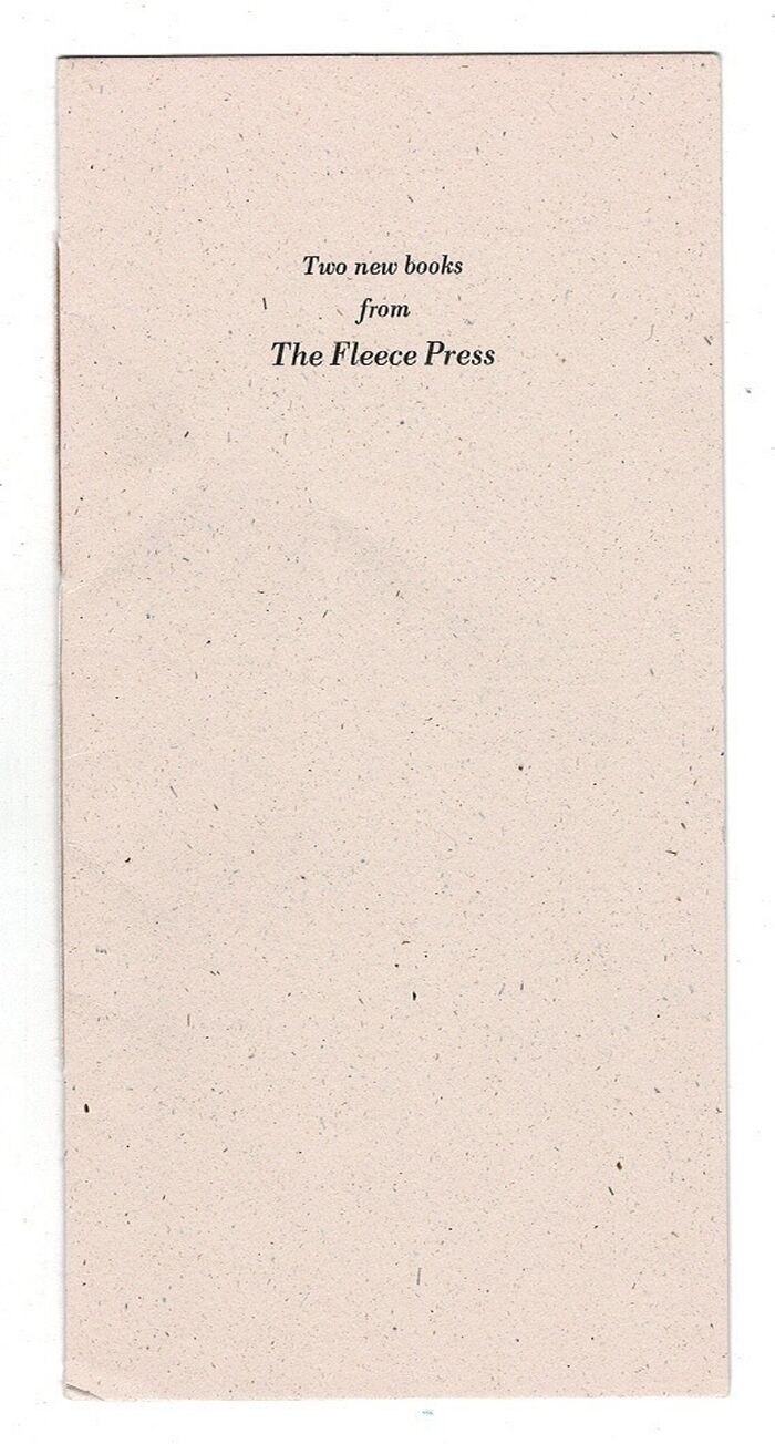 Two new books from The Fleece Press. Image