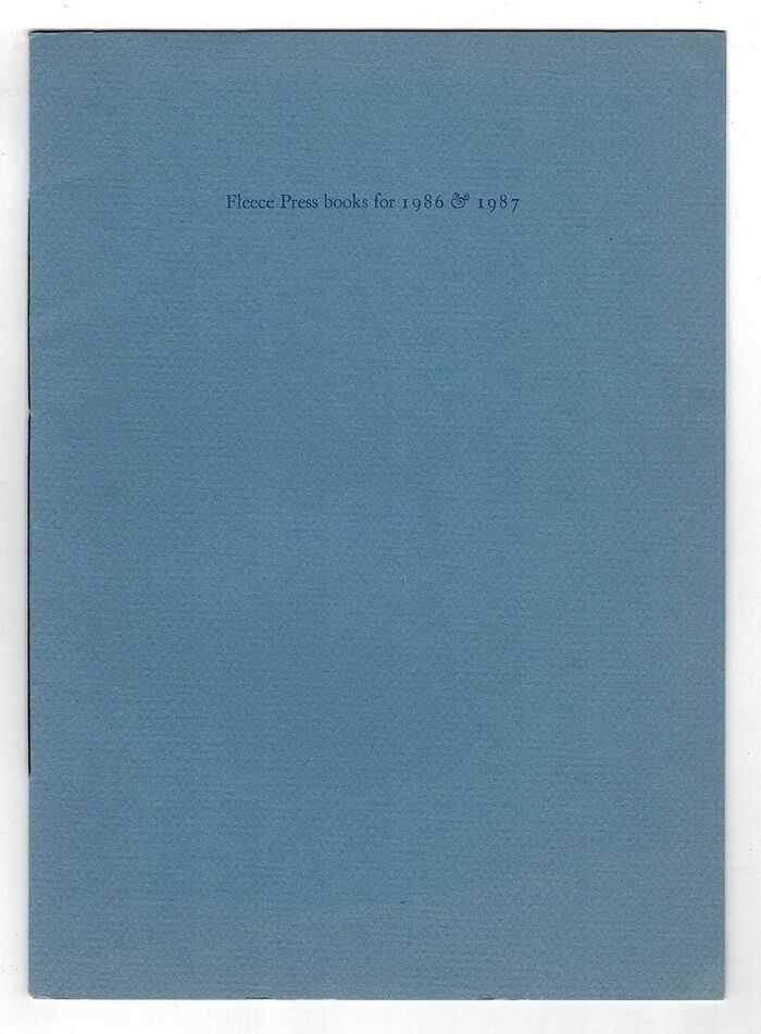 Fleece Press books for 1986 & 1987. Image
