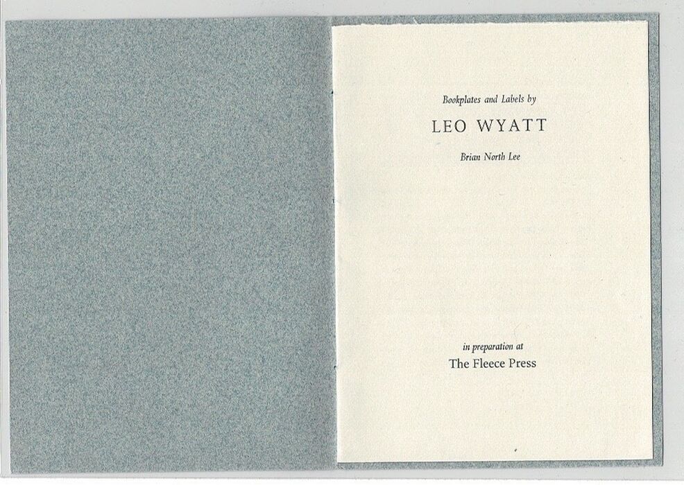 Bookplates and Labels by Leo Wyatt. Image