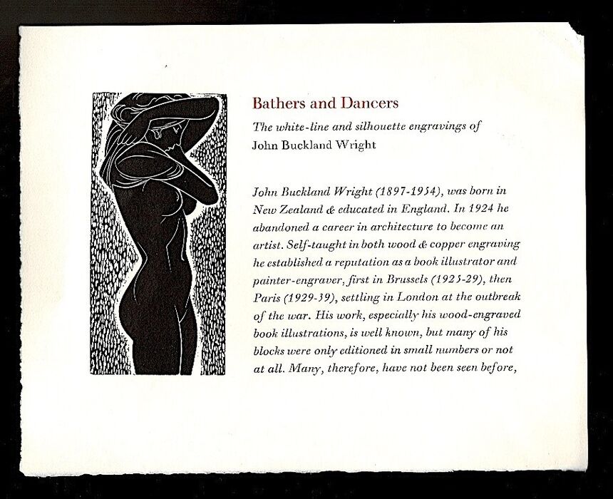 Bathers and Dancers. The white-line and silhouette engravings of John Buckland Wright. Image