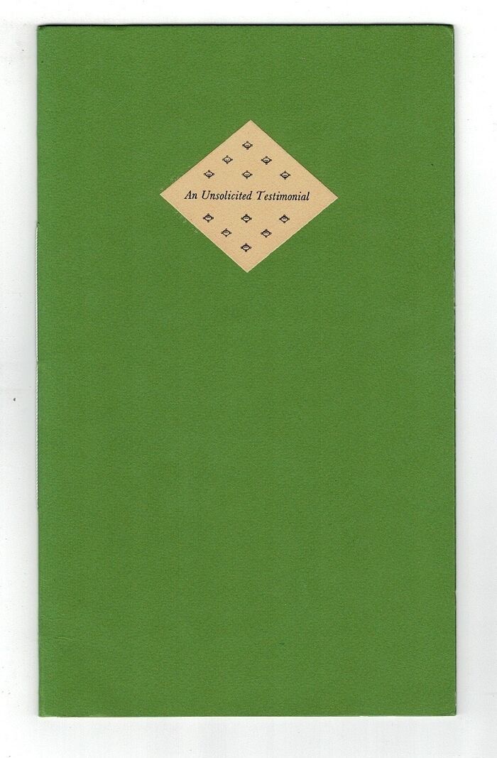 An Unsolicited Testimonial. Image