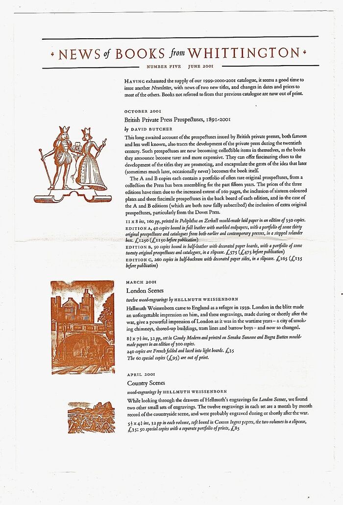 News of Books from Whittington, Number Five. Image