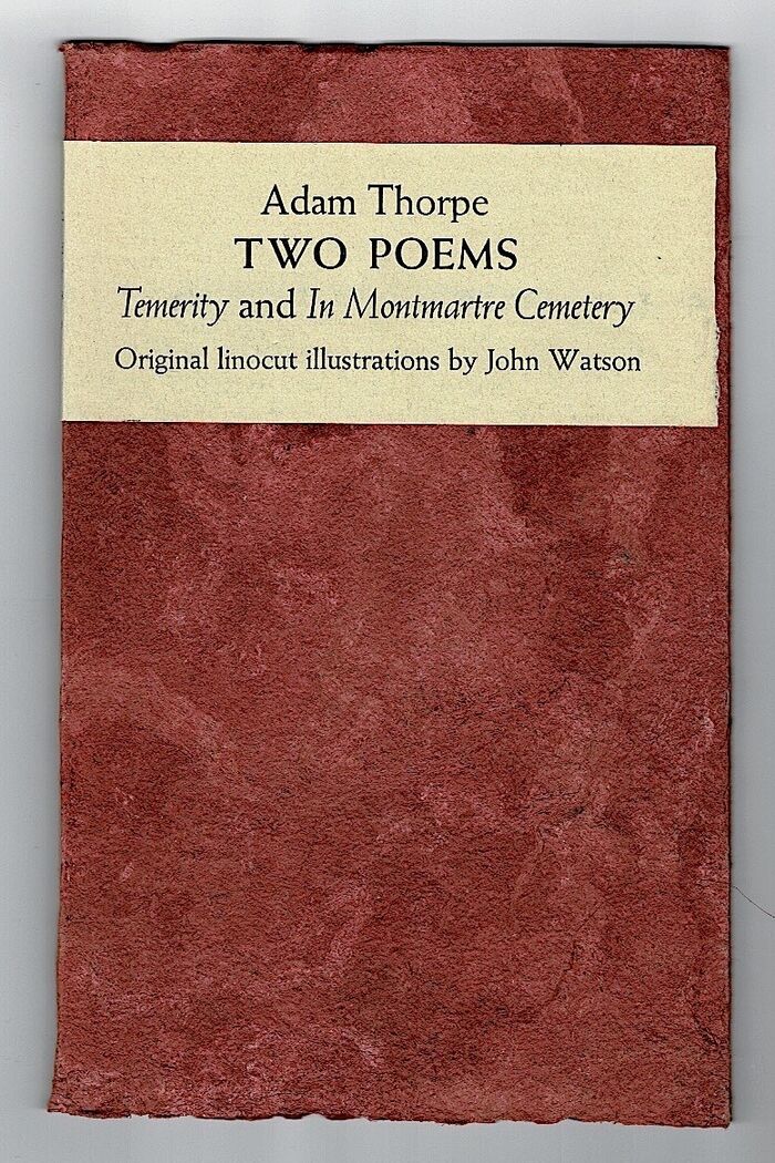 Two Poems: Temerity and In Montmartre Cemetry. Original linocut illustrations by John Watson. Image