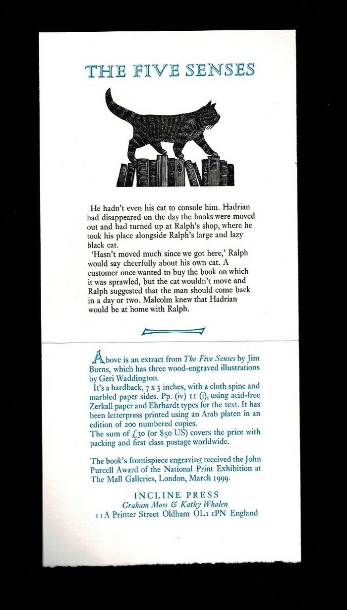 The Five Senses. With wood-engraved illustrations by Geri Waddington. Image