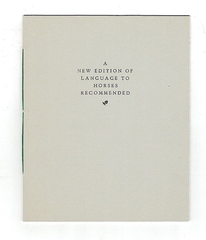 A New Edition of Language to Horses Recommended. Image