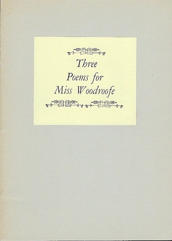 Three Poems for Miss Woodroofe by an Unknown Hand, c. 1842.. Image