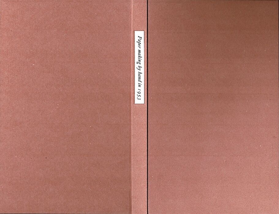 Papermaking by hand in 1953. Image