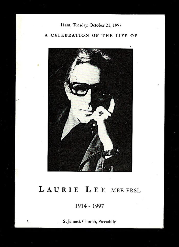 A Celebration of the Life of Laurie Lee MBE FRSL, 1914-1997. Image