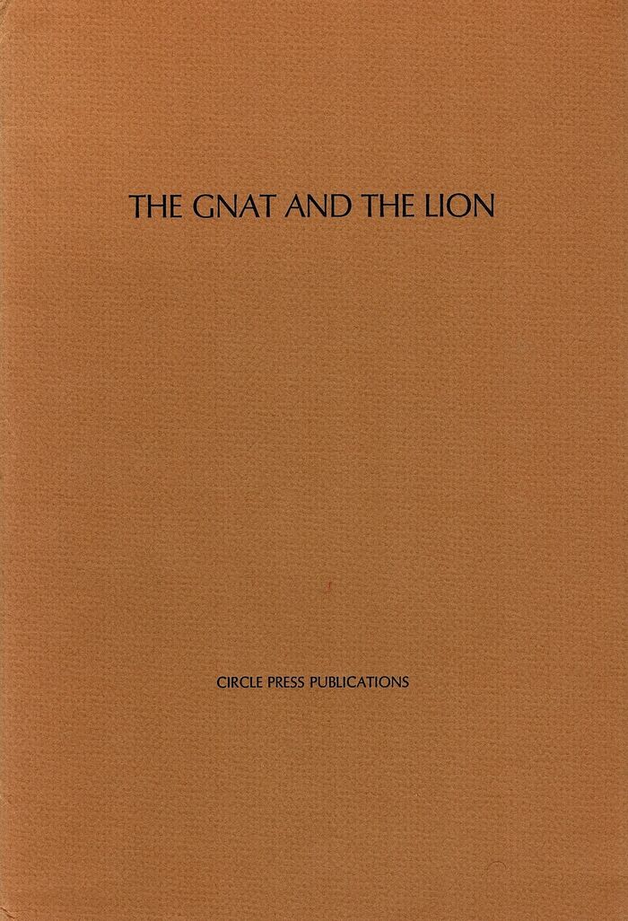 The Gnat and the Lion: a fable from Aesop with relief prints by William Legge. Image
