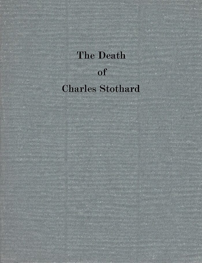 The Death of Charles Stothard. An Eyewitness Account. With an Introduction by Richard Knowles. Image