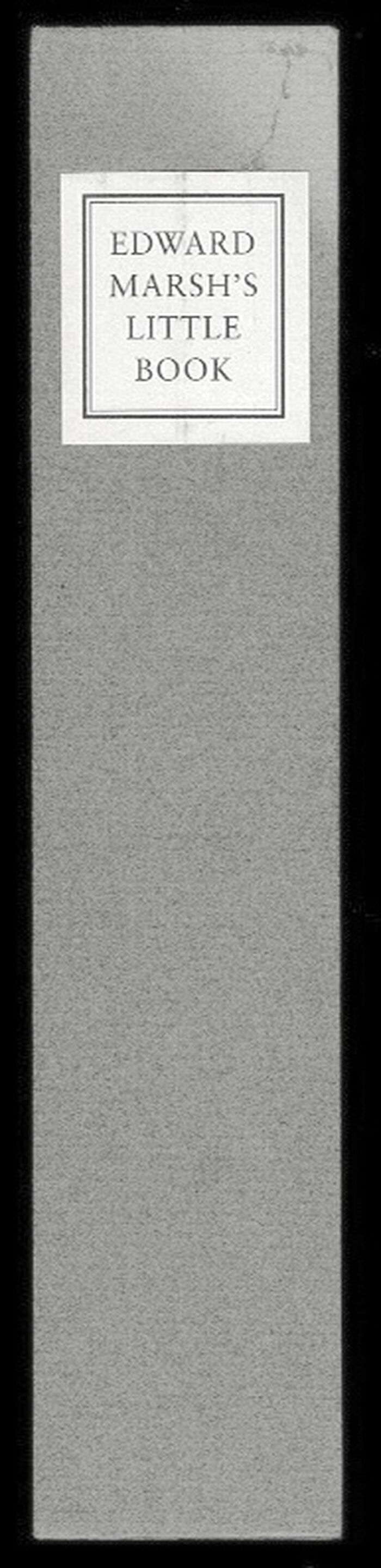 Edward Marsh's Little Book. Reproduced in Facsimile (together with separate Introductory volume). Image