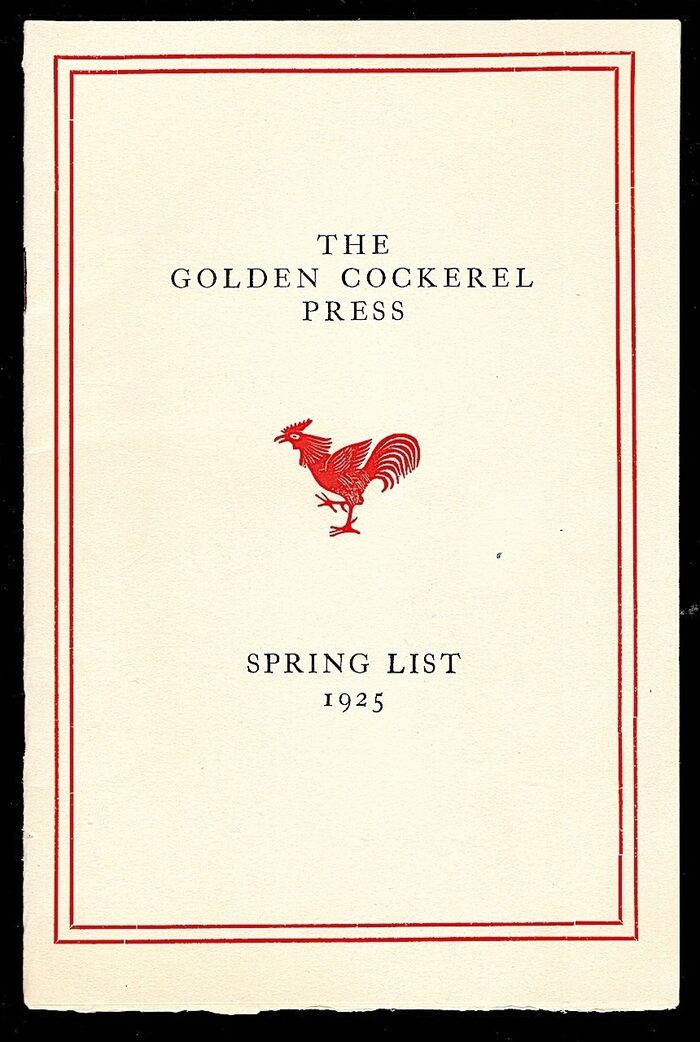 The Golden Cockerel Press Spring List 1925. Image