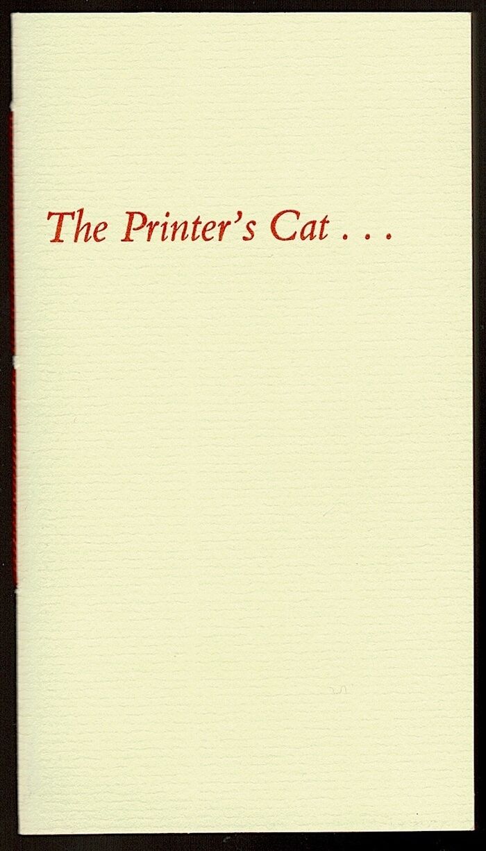 The Printer's Cat Helps. Image