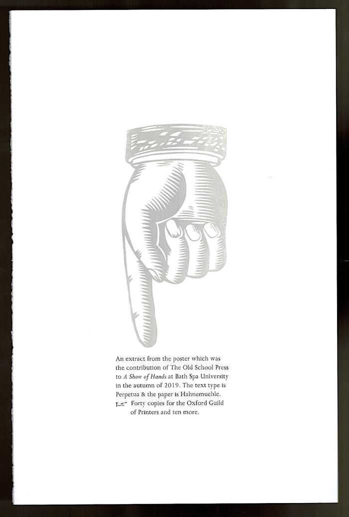 A Show of Hands. Image