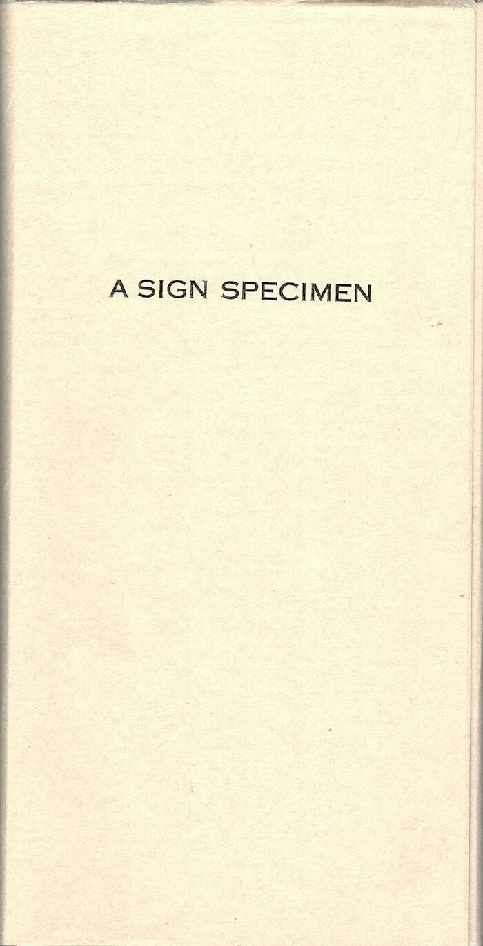A Sign Specimen.  Image