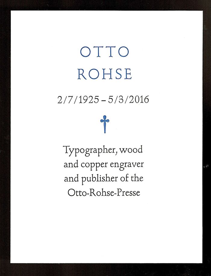 Otto Rohse 2/7/1925 - 5/3/2016. Image