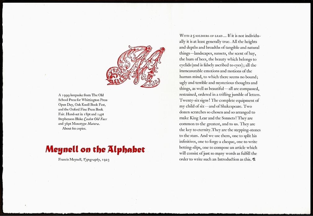 Meynell on the Alphabet Image