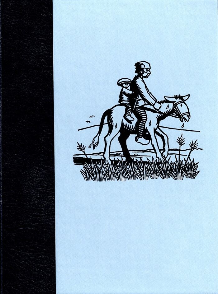 Aesop's Fable of The Miller, His Son and Their Ass. Retold and Illustrated with Linocuts by Nick Wonham. Image