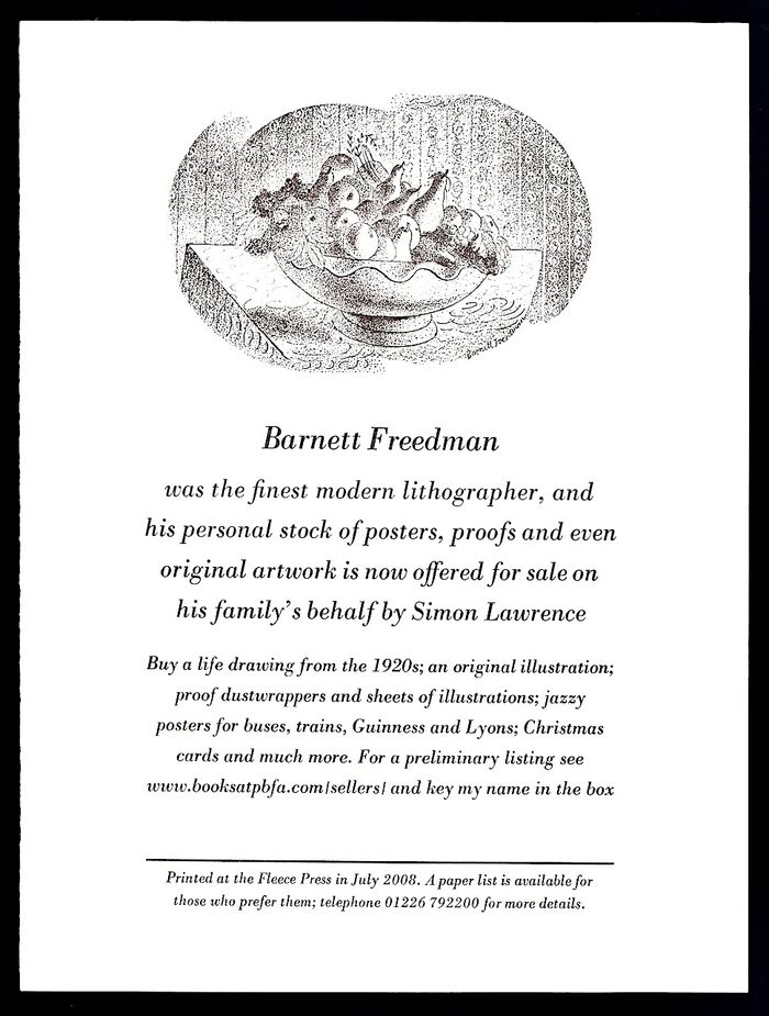 Barnett Freedman was the finest modern lithographer... Image