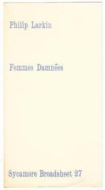 Femmes Damnées. Sycamore Broadsheet No.27