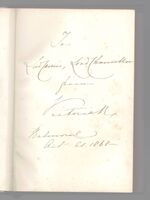 Leaves from the Journal of Our Life in the Highlands, from 1848 to 1861 [together with an autograph letter]. Additional Image