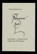 Poetry and Prose for a Midsummer Feast. Additional Image