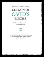 Certain of Ovid's Elegies. Additional Image