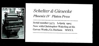Schelter & Giesecke Phoenix IV Platen Press. Additional Image