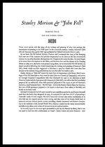 Stanley Morison & 'John Fell'.