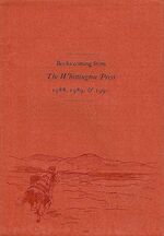 Books coming from The Whittington Press 1988, 1989 & 1990.
