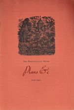 The Whittington Press Plans for 1992