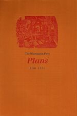 The Whittington Press Plans for 1991