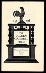 The Golden Cockerel Press - 1926.