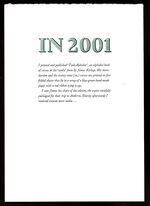 In 2001. 'On Receiving a mysterious large parcel from The Old School Press'.