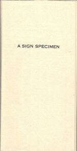 A Sign Specimen. 