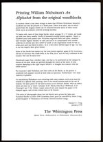 William Nicholson's An Alphabet, An introduction to the reprint from the original woodblocks. Additional Image