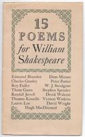 15 Poems for William Shakespeare