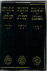 The Concise Dictionary of National Biography. [3 Volumes]