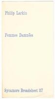 Femmes Damnées. Sycamore Broadsheet No.27