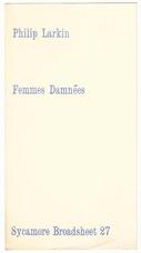 Femmes Damnées. Sycamore Broadsheet No.27