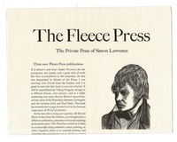 The Fleece Press. The Private Press of Simon Lawrence. Three new Fleece Press publications.