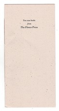 [The Fleece Press] [Prospectus].