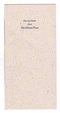 Two new books from The Fleece Press.
